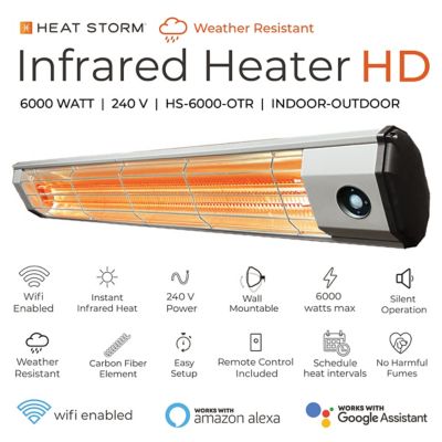Image showing 6 th Heat Storm Weatherproof Infrared Electric Heater with Wi-Fi, 200 sq. ft., 20,000 BTU