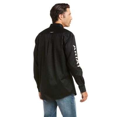 Image showing  Men's Casual Series Team Logo Fitted Long Sleeve Western Shirt