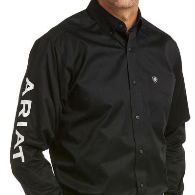 Image showing  Men's Casual Series Team Logo Fitted Long Sleeve Western Shirt