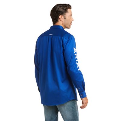 Image showing 1 th Ariat Men's Casual Series Team Logo Fitted Long Sleeve Western Shirt