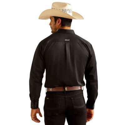 Image showing  Men's Casual Series Team Logo Fitted Long Sleeve Western Shirt