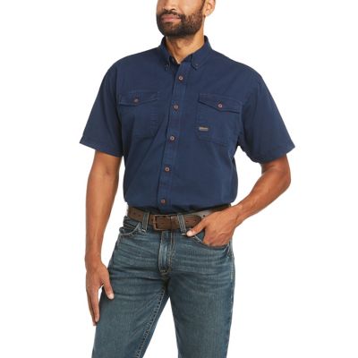 Ariat Men's Short-Sleeve Rebar Washed Twill Work Shirt