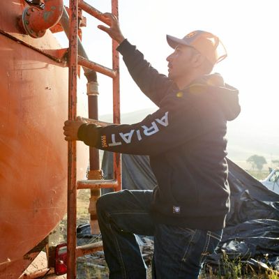 Image showing  Men's Rebar All-Weather Full-Zip Work Hoodie