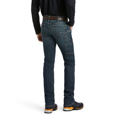 Image showing 1 th Ariat Men's Slim Fit Natural-Rise Rebar M7 DuraStretch Workhorse Straight Leg Work Jeans