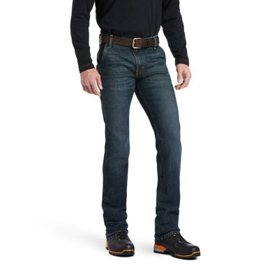 Ariat Men's Slim Fit Natural-Rise Rebar M7 DuraStretch Workhorse Straight Leg Work Jeans Nice Jeans