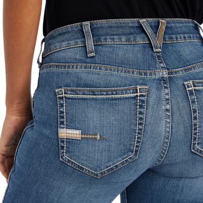 Image showing 2 th Ariat Women's Stretch Fit Perfect-Rise Rebar Work Flex Riveter Bootcut Work Jeans