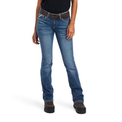Ariat Women's Stretch Fit Perfect-Rise Rebar Work Flex Riveter Bootcut Jeans