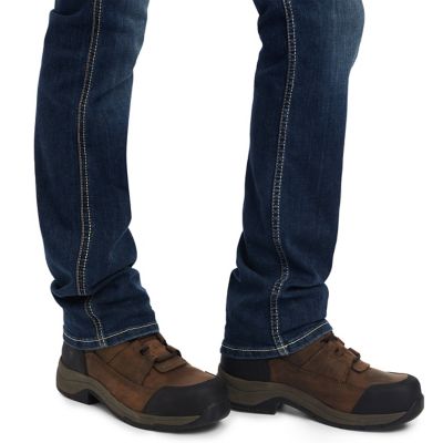 Image showing 4 th Ariat Women's Stretch Fit Perfect-Rise Rebar Riveter Straight Leg Work Jeans
