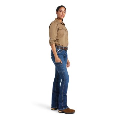 Image showing 5 th Ariat Women's Perfect Rise Rebar Work Flex Riveter Bootcut Jeans