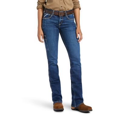 Image showing 0 th Ariat Women's Perfect Rise Rebar Work Flex Riveter Bootcut Jeans