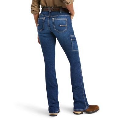 Image showing 1 th Ariat Women's Perfect Rise Rebar Work Flex Riveter Bootcut Jeans