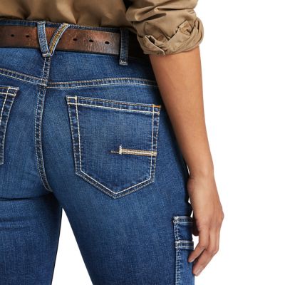 Image showing 4 th Ariat Women's Perfect Rise Rebar Work Flex Riveter Bootcut Jeans