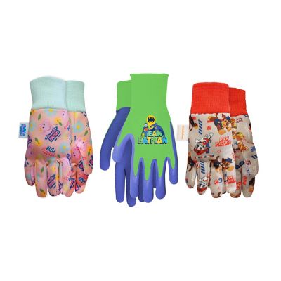 Midwest Gloves Kids' Polyester Assorted Licenses Gardening Gloves, 1-Pair