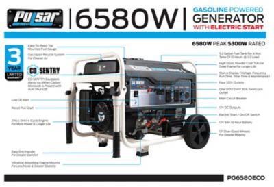 Image showing 5 th Pulsar 6,580/5,300-Watt Gasoline Powered Portable Generator