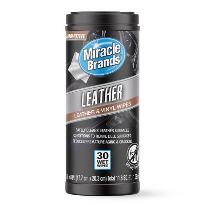 Miracle Brands MiracleWipes Auto Leather, 30 ct.