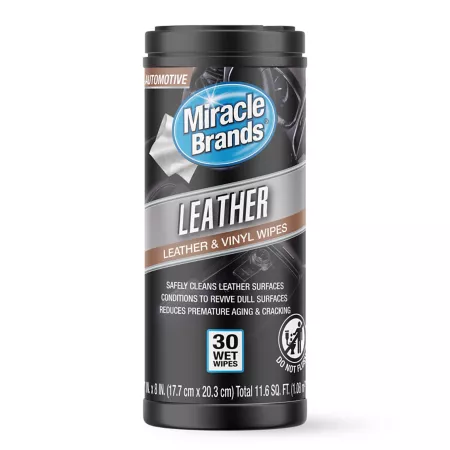 Miracle Brands MiracleWipes Auto Leather 30 ct Leather Cleaners