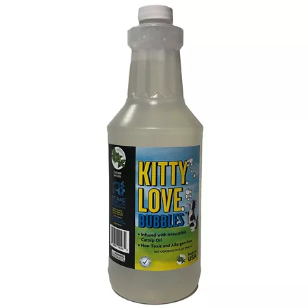 JVR Enterprises Catnip Scented Love Bubbles for Cats 32 oz Refill bottle Pet Bubbles