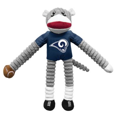 Little Earth NFL Team Sock Monkey Pet Toy, Los Angeles Rams