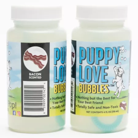 JVR Enterprises Puppy Love Bubbles: Bacon Flavor 2-Pack - 4oz Bottles Dog Interactive & Puzzle Toys