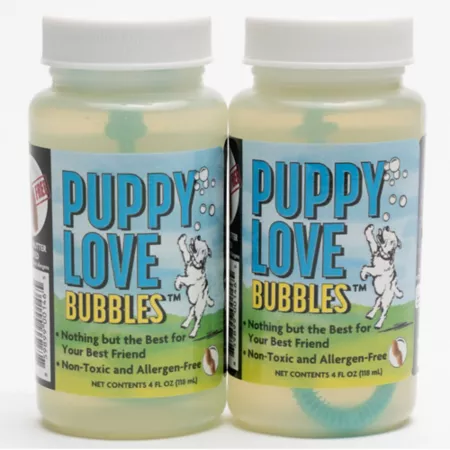 JVR Enterprises Puppy Love Bubbles: Peanut Butter Flavor 2-Pack - 4 oz Bottles Dog Interactive & Puzzle Toys