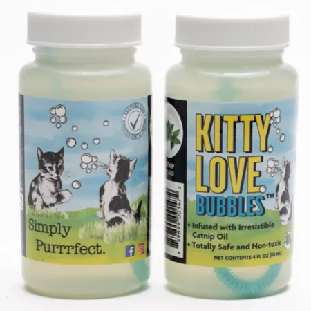 JVR Enterprises Kitty Love Bubbles: Catnip Scent 2 Pack - 4 oz Bottles Catnip Toys