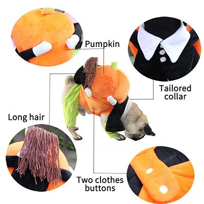 Image showing 2 th Pet Life Pumpkin Mon' Halloween Pet Dog Costume