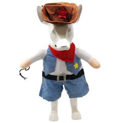 Pet Life Rodeo Bones' Cowboy Pet Dog Costume Uniform