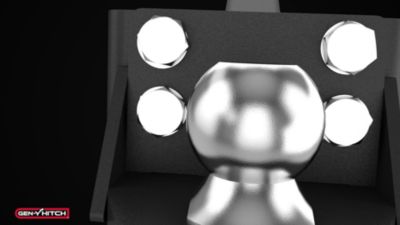 Image showing  1 in. Shank Glyder Single Ball Mount with 2 in. Ball Platform, 5,000 lb. Capacity