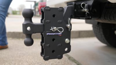 Image showing  2 in. Shank 7K lb. Capacity PHANTOM-X Platinum Single Ball Platform Hitch with 1 in. Diameter Mounting Hole