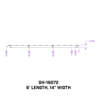 Image showing  3K lb. Capacity Heavy-Duty 6 ft. Aluminum Loading Ramp, 14 in. x 72 in., Single