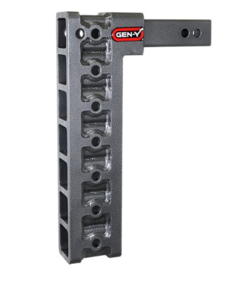 GEN-Y Hitch 2 in. Shank 10K lb. Capacity Mega-Duty Hitch, 15 in. Drop, 1.5K Tongue Weight, GH-0100 Stabilizer Kit Recommended