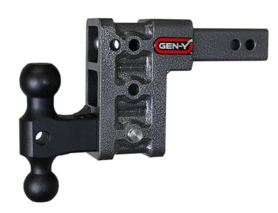 GEN-Y Hitch 2 in. Shank 16K lb. Capacity Mega-Duty Hitch with GH-051 Versa-Ball, 5 in. Drop, 2K lb. Tongue Weight