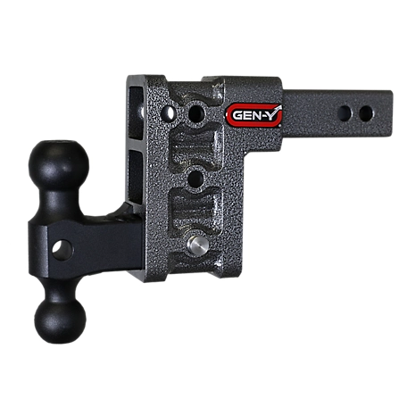 GEN-Y Hitch 2 in. Shank 16K lb. Capacity Mega-Duty Hitch with GH-051 Versa-Ball, 5 in. Drop, 2K lb. Tongue Weight