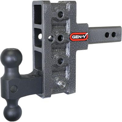 GEN-Y Hitch 2 in. Shank 16K lb. Capacity Mega-Duty Hitch with GH-051 Versa-Ball, 5 in. Offset Drop, 2K lb. Tongue Weight
