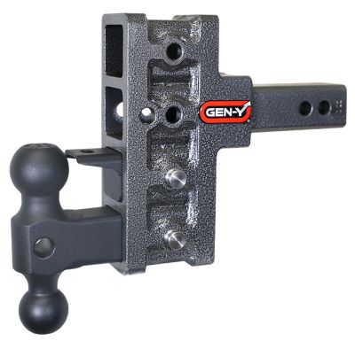GEN-Y Hitch 2 in. Shank 10K lb. Capacity Mega-Duty Pintle Lock Hitch with GH-031 Versa-Ball, 5 in. Offset Drop, 1.5K Tongue