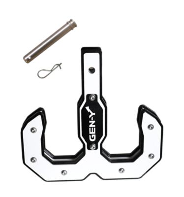 GEN-Y Hitch Hulk 2.0 16K Tow Hook 2 in. Shank Black/White with GH-099 Pin & GH-011 Clip, GH-0070-W