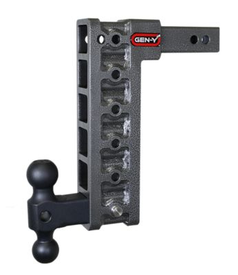 GEN-Y Hitch 2 in. Shank 10K lb. Capacity Mega-Duty Hitch with GH-031 Versa-Ball and GH-0100 Kit, 12.5 in. Drop, 1.5K Tongue