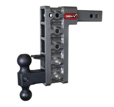 GEN-Y Hitch 2 in. Shank 10K lb. Capacity Mega-Duty Pintle Lock Hitch with GH-031 Versa-Ball, 10 in. Drop, 1.5K Tongue Weight