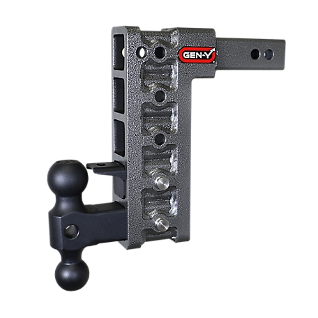 GEN-Y Hitch 2 in. Shank 10K lb. Capacity Mega-Duty Pintle Lock Hitch with GH-031 Versa-Ball, 10 in. Drop, 1.5K Tongue Weight