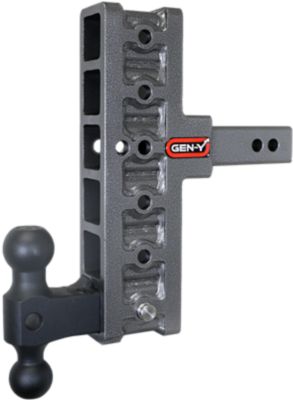 GEN-Y Hitch 2 in. Shank 16K lb. Capacity Mega-Duty Hitch with GH-051 Versa-Ball, 7.5 in. Offset Drop, 2K lb. Tongue Weight