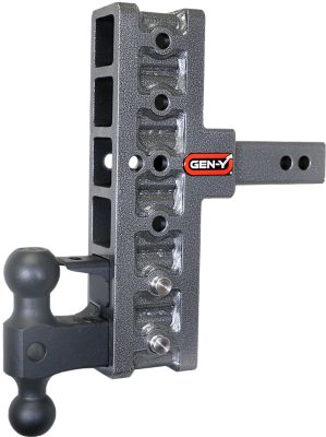 GEN-Y Hitch 2 in. Shank 16K lb. Capacity Mega-Duty Hitch with GH-051 Versa-Ball/GH-032 Pintle Lock, 7.5 in. Offset Drop