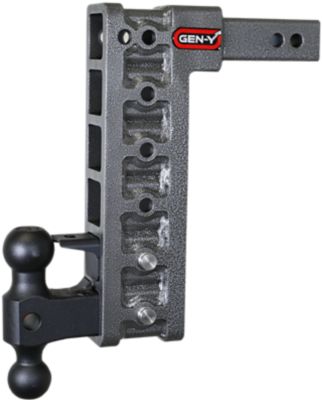 GEN-Y Hitch 2 in. Shank 16K lb. Capacity Mega-Duty Pintle Lock Hitch with Versa-Ball, 12.5 in. Drop, 2K lb. Tongue