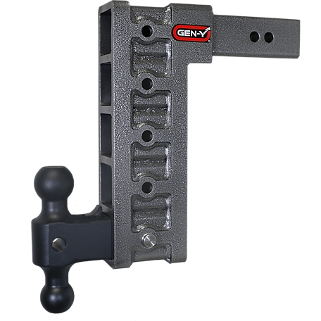 GEN-Y Hitch 2.5 in. Shank 21K lb. Capacity Mega-Duty Hitch with GH-061 Versa-Ball, 12 in. Drop, 3K lb. Tongue Weight
