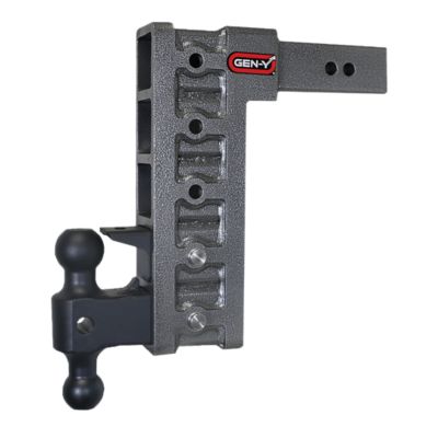 GEN-Y Hitch 2.5 in. Shank 21K lb. Capacity Mega-Duty Pintle Lock Hitch with GH-061 Versa-Ball, 12 in. Drop, 3K lb. Tongue Weight