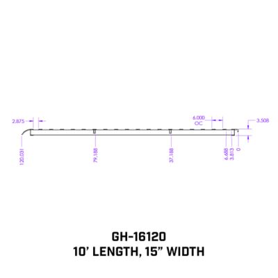 Image showing  5,000 lb. Capacity Heavy-Duty 10 ft. Aluminum Loading Ramp, 15 in. x 120 in., Single