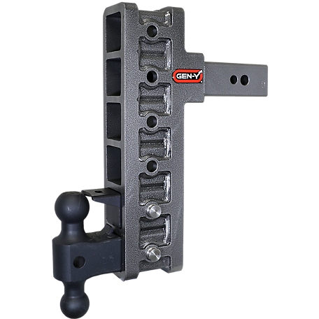 GEN-Y Hitch 2.5 in. Shank 32K lb. Capacity Mega-Duty Pintle Lock Hitch with GH-0161 Versa-Ball, 12 in. Offset Drop