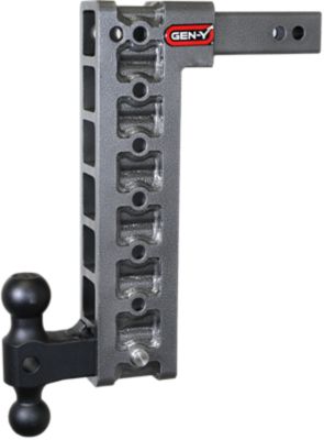 GEN-Y Hitch 2 in. Shank Mega-Duty Hitch with Versa-Ball and Stabilizer Kit, 15 in. Drop, 2,000 lb. Capacity