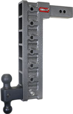 GEN-Y Hitch 2.5 in. Shank Mega-Duty Dual Ball Hitch with Stabilizer Kit, 18 in. Drop, 21,000 lb. Capacity