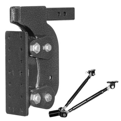 GEN-Y Hitch 2 in. Shank 16K lb. Capacity The Boss Torsion-Flex Pintle Plate Hitch with GH-0100 Stabilizer Kit, 12.5 in. Drop