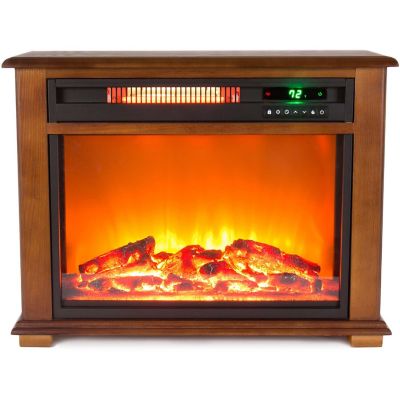 Lifesmart 28.5 in. Medium Square Fireplace with Decorative Mantel Trim -  FP2042